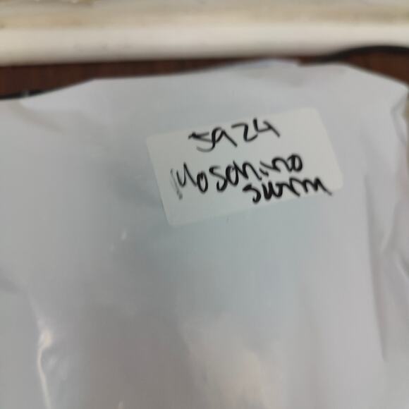 Moschino Swim Shorts Mens 42 Blue Metallic Leopard‎ Print Trunks Beach Glam - Picture 10 of 10